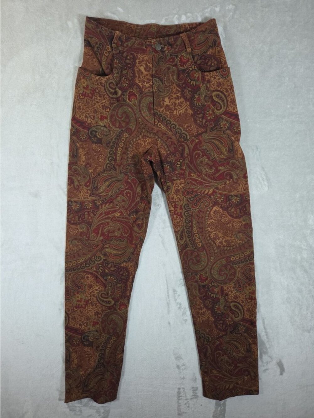 Women's Signature By Jerell Paisley Pants Size 6 Straight High Rise
